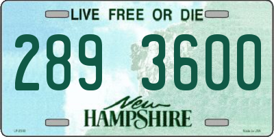 NH license plate 2893600