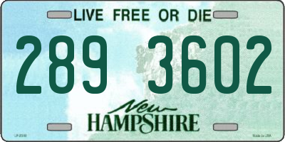 NH license plate 2893602