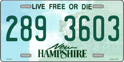 NH license plate 2893603