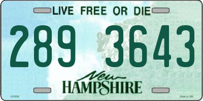 NH license plate 2893643
