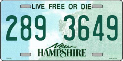 NH license plate 2893649