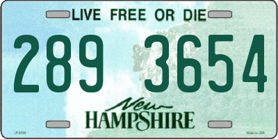 NH license plate 2893654