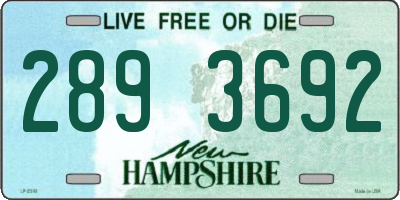 NH license plate 2893692