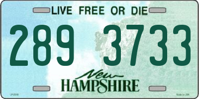 NH license plate 2893733