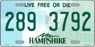 NH license plate 2893792