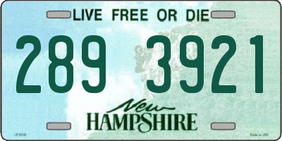 NH license plate 2893921