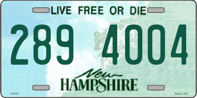 NH license plate 2894004