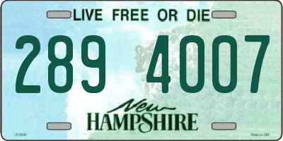 NH license plate 2894007