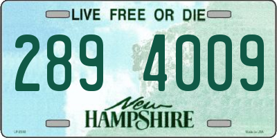 NH license plate 2894009