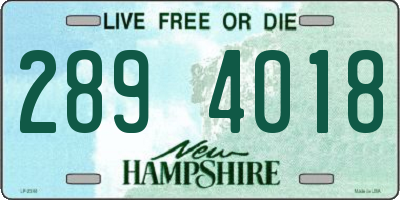 NH license plate 2894018