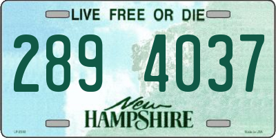NH license plate 2894037