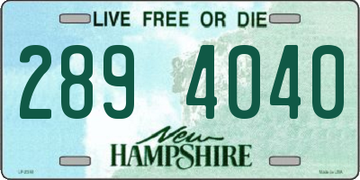 NH license plate 2894040