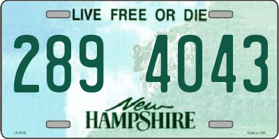 NH license plate 2894043