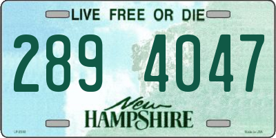 NH license plate 2894047