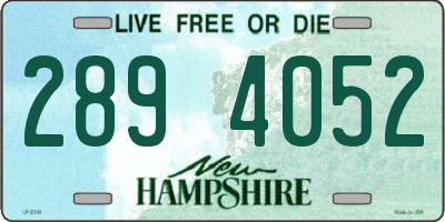 NH license plate 2894052