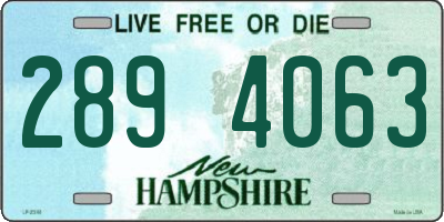 NH license plate 2894063