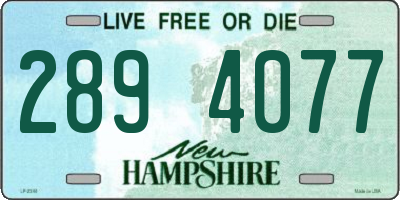 NH license plate 2894077