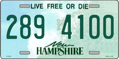 NH license plate 2894100