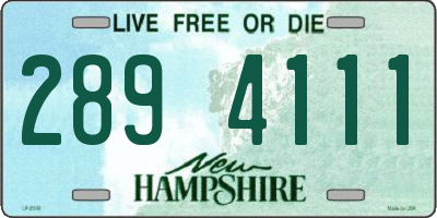 NH license plate 2894111