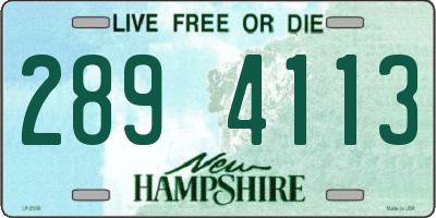 NH license plate 2894113