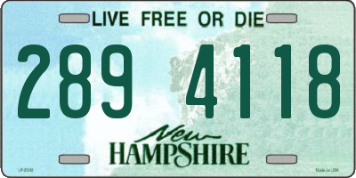 NH license plate 2894118