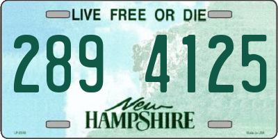 NH license plate 2894125