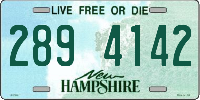 NH license plate 2894142