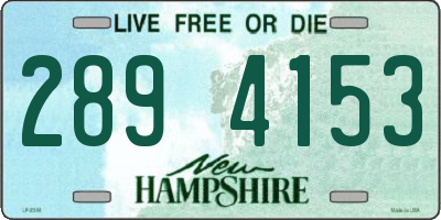 NH license plate 2894153