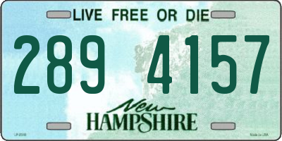 NH license plate 2894157