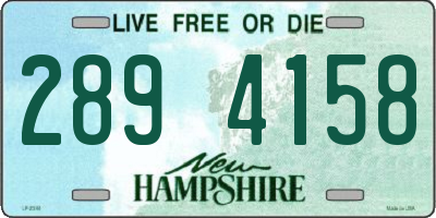NH license plate 2894158