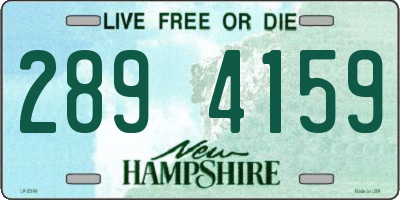 NH license plate 2894159