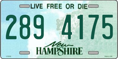 NH license plate 2894175