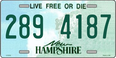 NH license plate 2894187