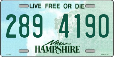 NH license plate 2894190