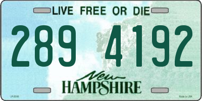 NH license plate 2894192
