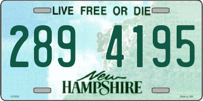 NH license plate 2894195