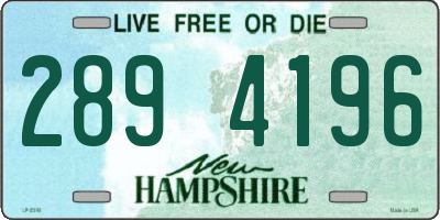 NH license plate 2894196
