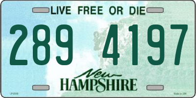 NH license plate 2894197