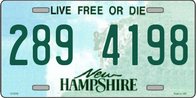 NH license plate 2894198