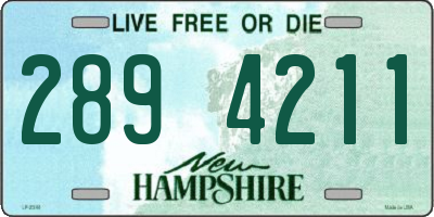 NH license plate 2894211