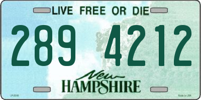 NH license plate 2894212