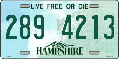 NH license plate 2894213