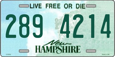NH license plate 2894214