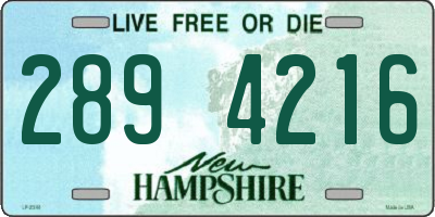 NH license plate 2894216