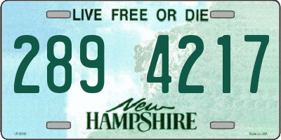 NH license plate 2894217