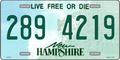 NH license plate 2894219