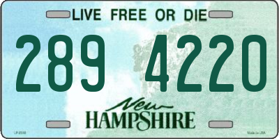 NH license plate 2894220
