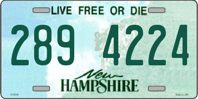 NH license plate 2894224