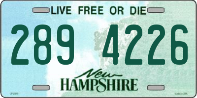 NH license plate 2894226
