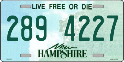 NH license plate 2894227